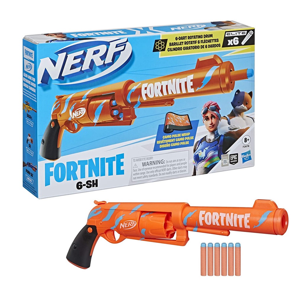 [ORIGINAL] Nerf Fortnite 6-SH Blaster (Hasbro) | Shopee Malaysia