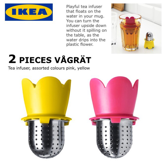IKEA VAGRAT 2-Pieces Tea Infuser Diffuser Strainer Stainless Steel ...