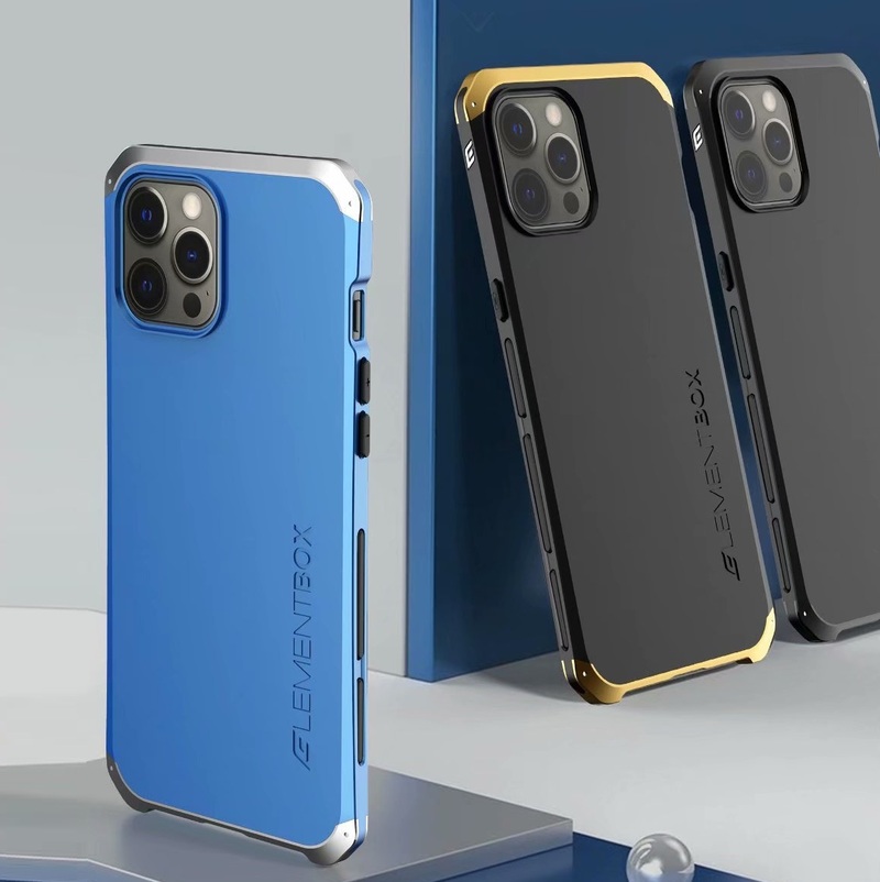iPhone 12 Case】Element Box Metal Aluminium PC Hard Back Cover
