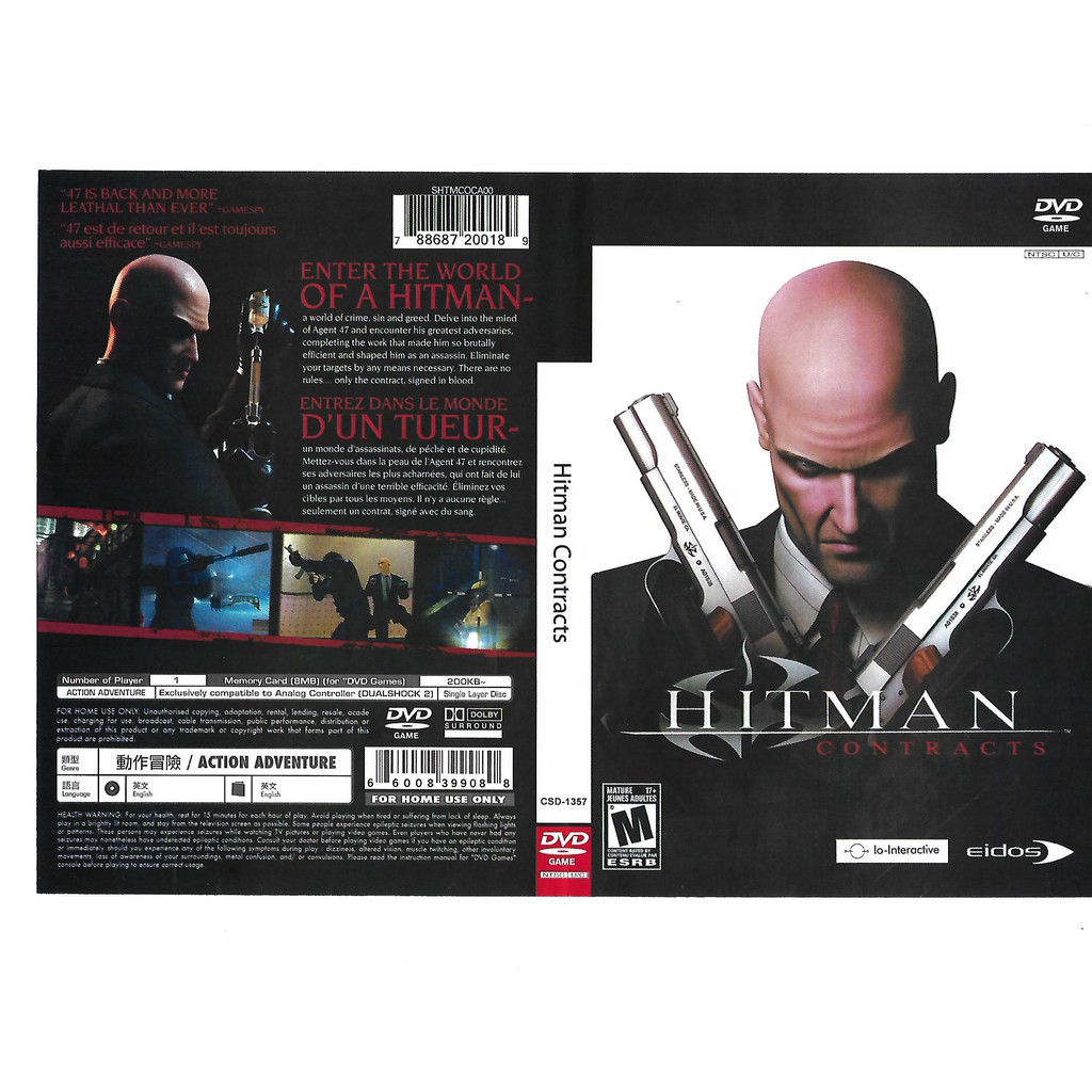 In Stock] PS2 Game : HITMAN CONTRACTS (Gold Disc) | Shopee Malaysia