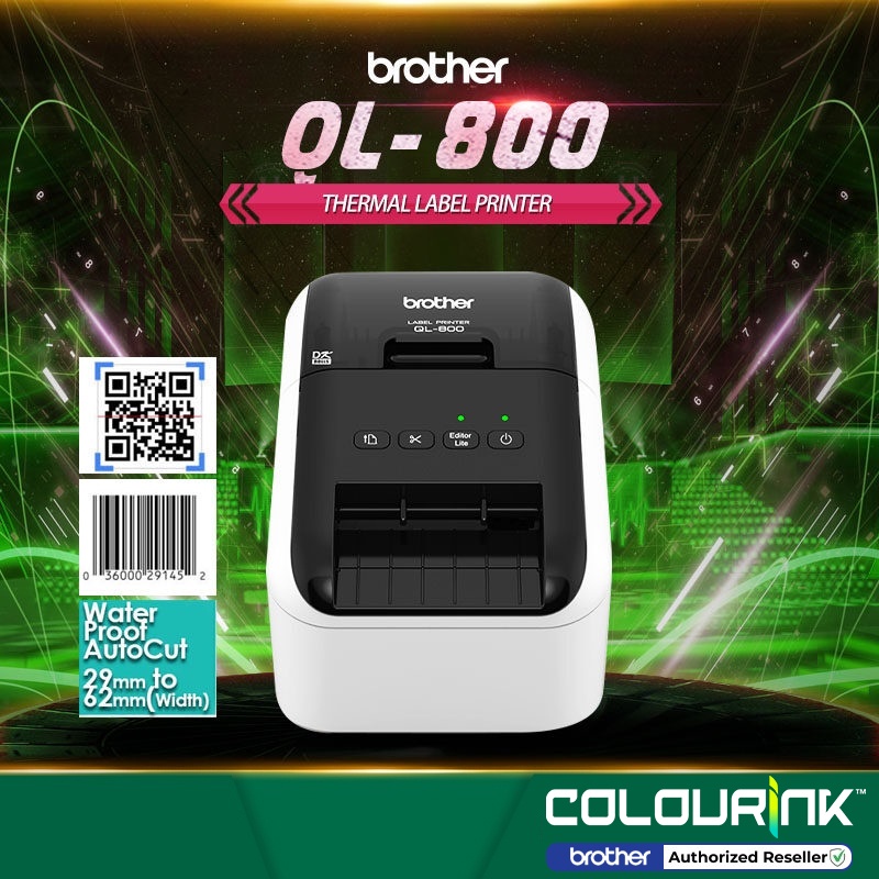 Brother QL-800 Thermal Label Printer Barcode QR Code Price Tag Sticker ...