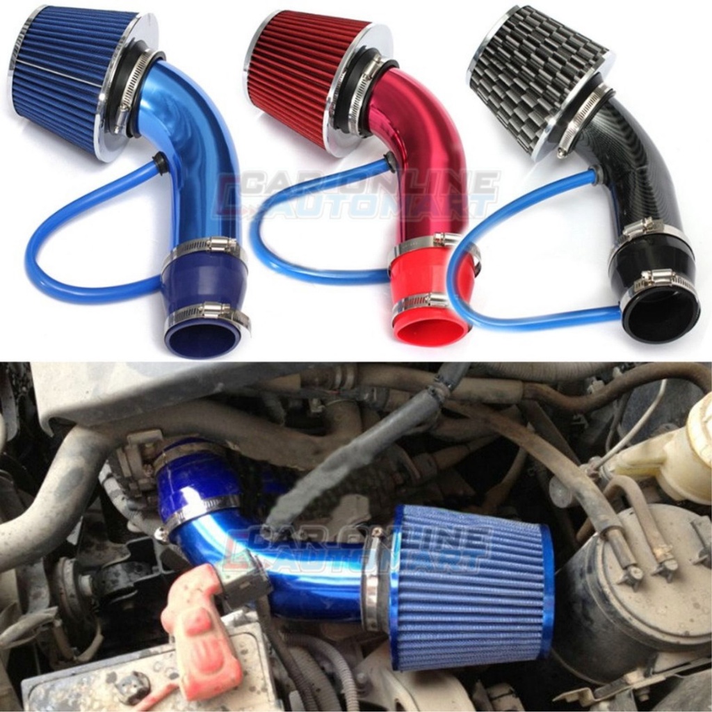 Intake Filter Car Performance Cold Air Induction Pipe System 76mm Air ...