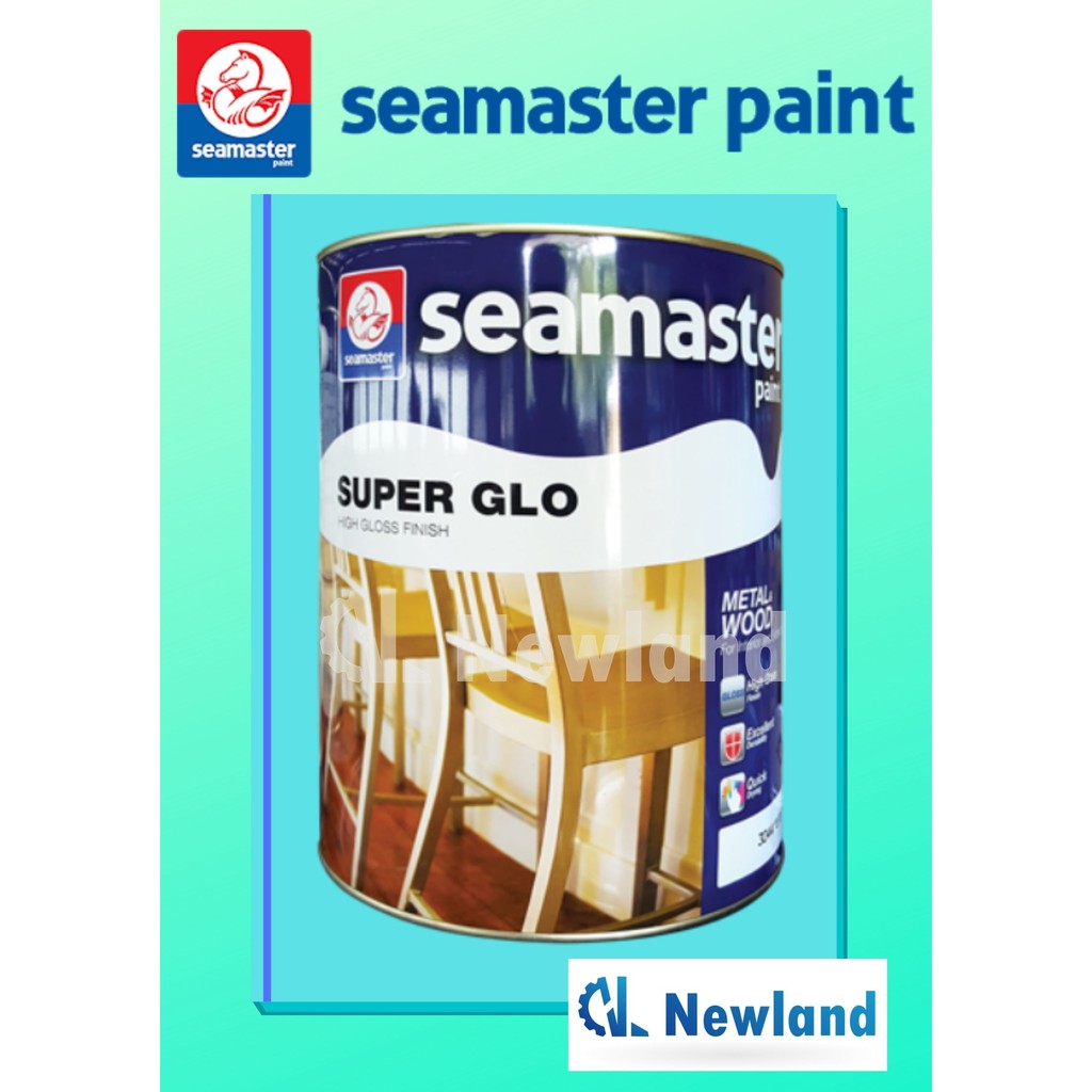 Seamaster Paint White Super Glo High Gloss Finish - For Wood and Metal ...