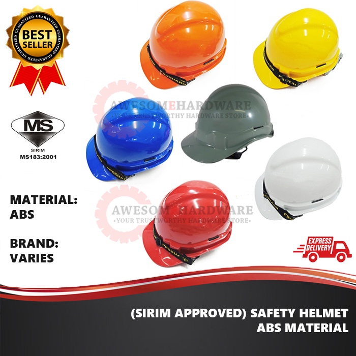 (SIRIM APPROVED) MALAYSIA MADE SIRIM SAFETY HELMET (WHITE, YELLOW, BLUE ...