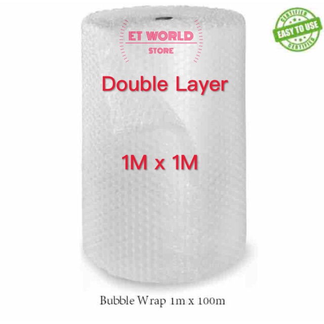 🔥Bubble Wrap🔥【double layer】 100cm x 100cm Poslaju JnT gdex