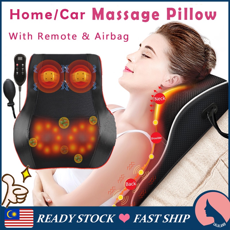 Comfier Massage Mat, Full Body Heated Massage Pad with Movable Shiatsu Neck Massage Pillow - 3603u, USA