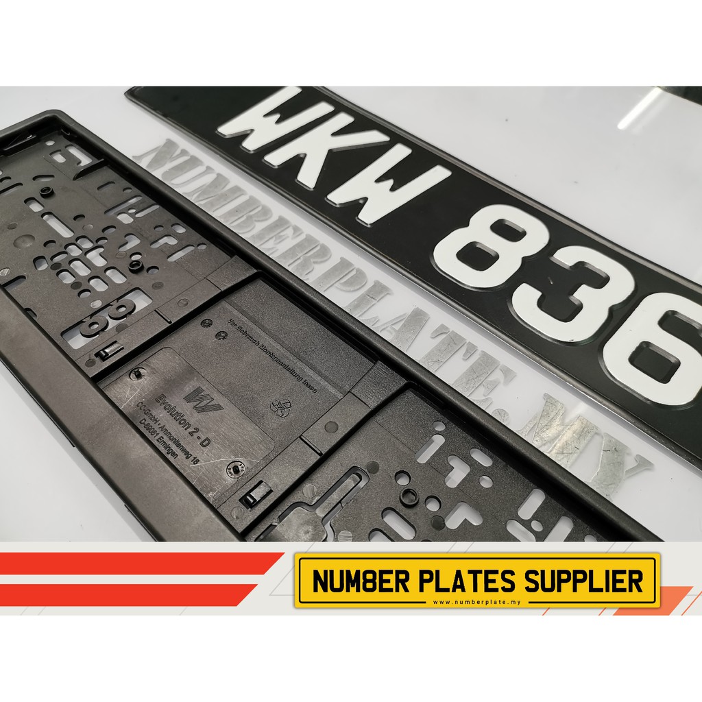 Wurth Alternatives Number Plate Holder Cover Casing come with Aluminum Number Plate Set