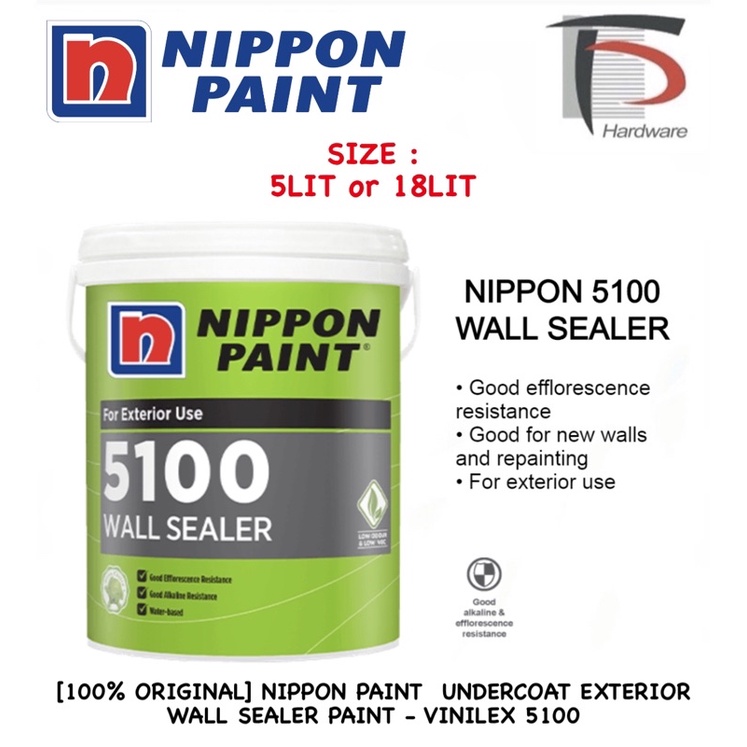 [100 ORIGINAL] NIPPON PAINT UNDERCOAT EXTERIOR WALL SEALER PAINT