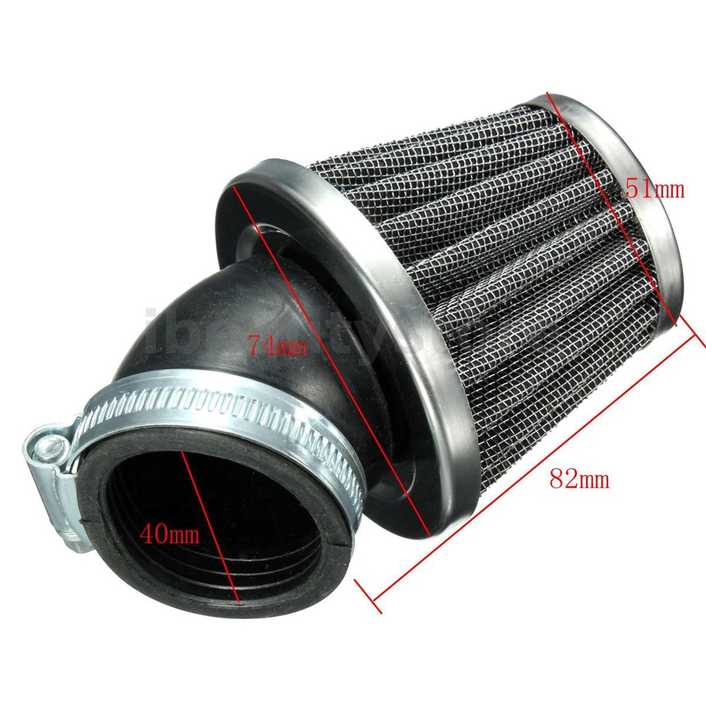 35mm Performance Air Filter for 50cc-110cc 90 Elbow Bend ATV Go Kart Dirt Bike e
