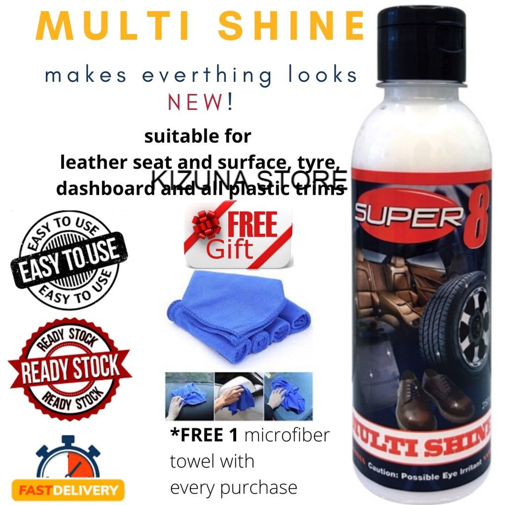 (MALAYSIA STOCK+ FREE GIFT!) Multi Shine Tyre Shine Interior Cleaner ...
