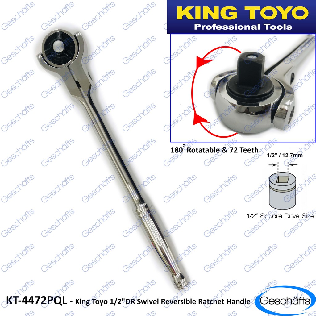 King Toyo Swivel Reversible Ratchet Handle Shopee Malaysia