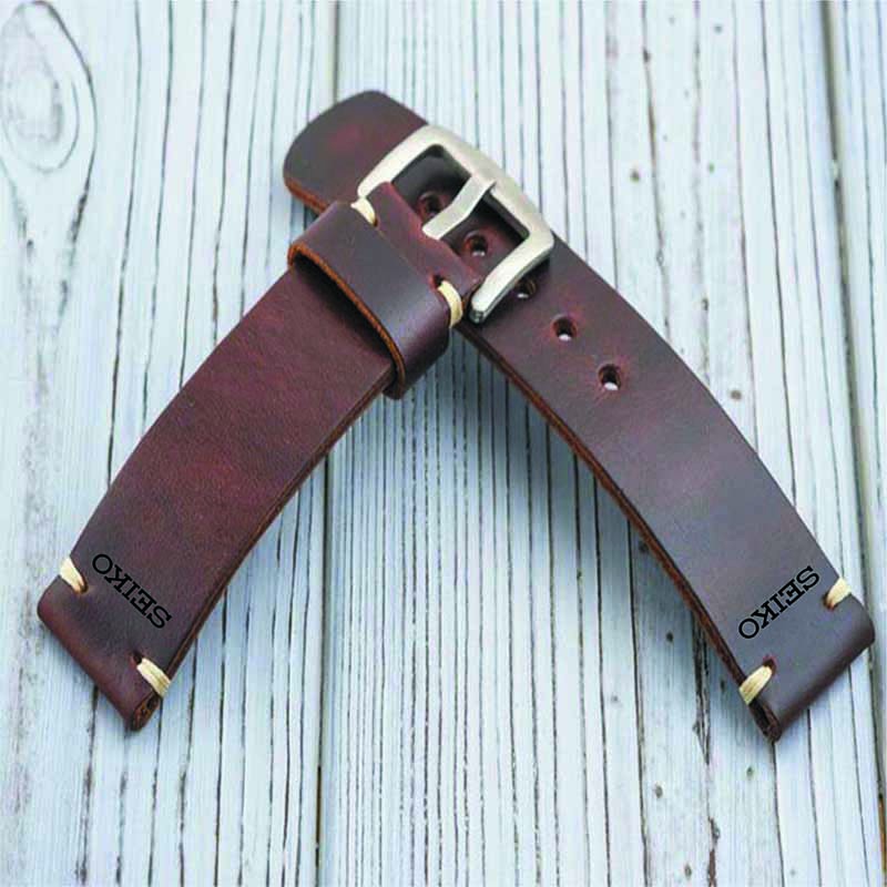 Genuine seiko shop leather watch straps