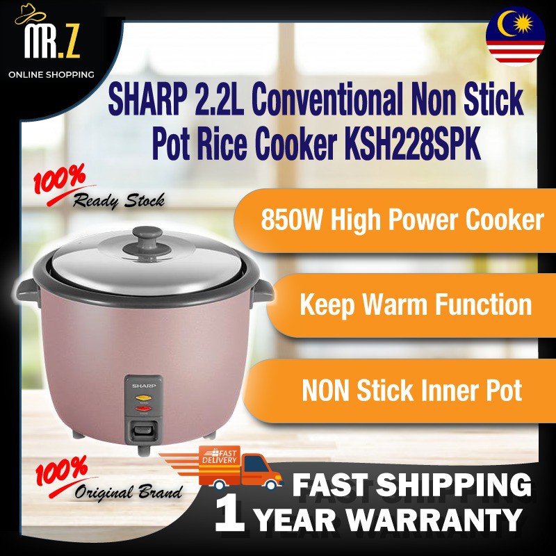 💯READY STOCK💯 ORIGINAL SHARP 1.8L/2.2L Conventional Rice Cooker/Periuk ...