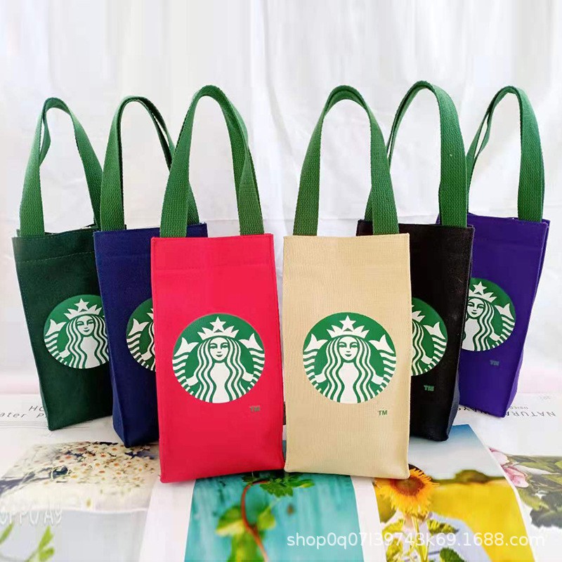 Starbucks Canvas Bag Stewing Kettle Protective Cover Mother'S Bag