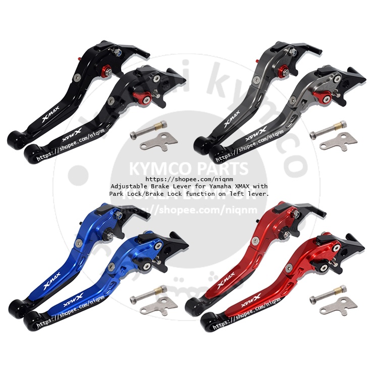 XMAX Adjustable Foldable Extendable Brake Lever with Park Function for