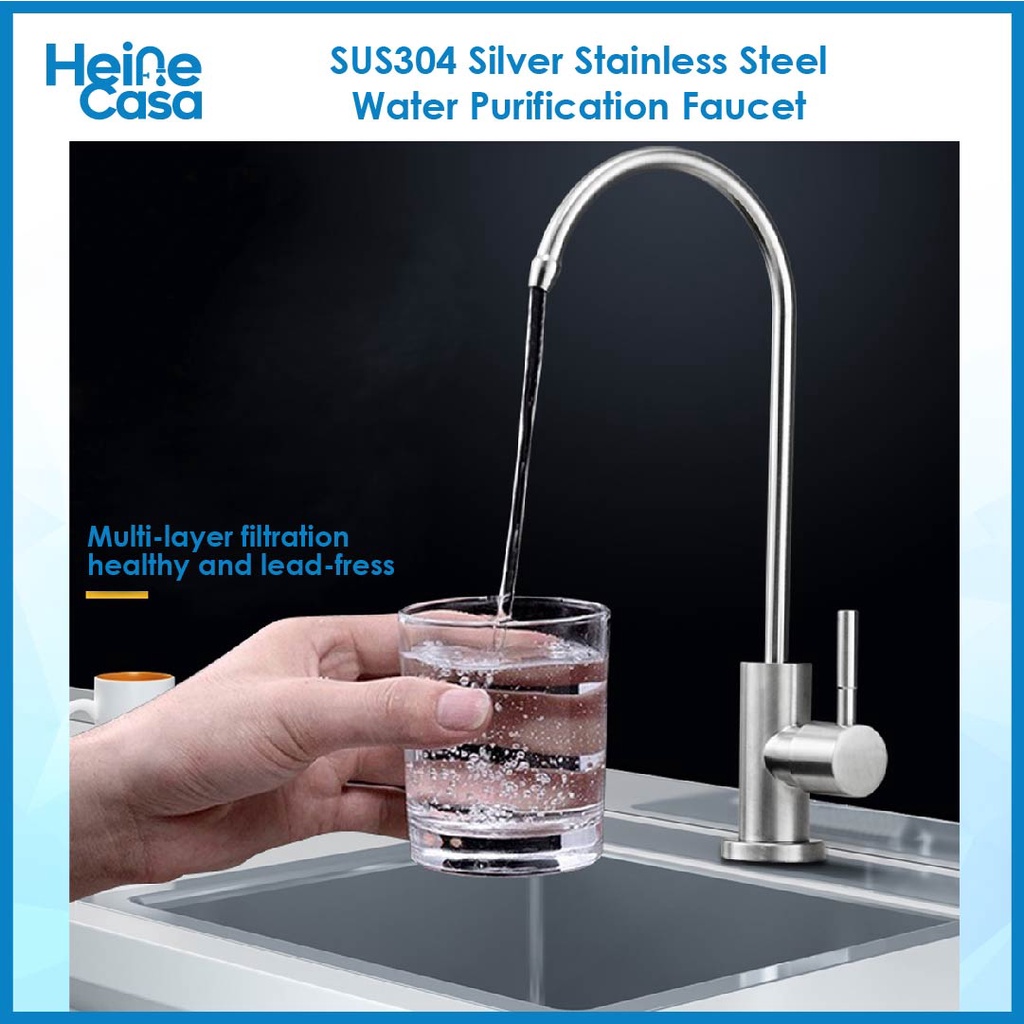 304 Stainless steel Water Purification Faucet sink tap with fittings
