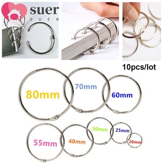 50Pcs /Loose Leaf Book Binder Rings - Metal Hinged Buckle Ring Clips -Key  Ring