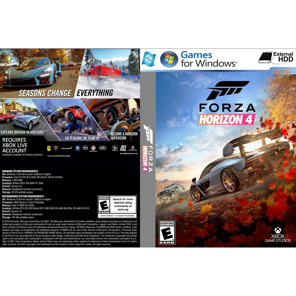 Forza Horizon 4 Ultimate Edition PC GAME Offline Pendrive