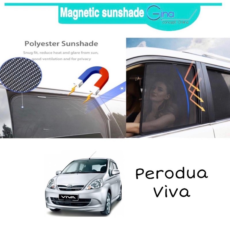 (4pcs) Sunshade Perodua Viva Sun Shade Car Cover