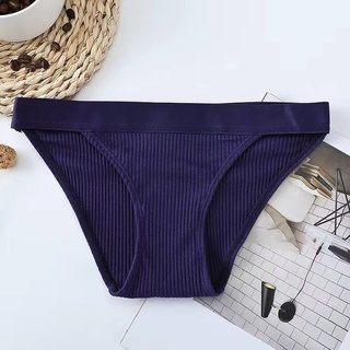 Seamless Cotton Briefs Color Stripe Women Panties Sexy Underwear