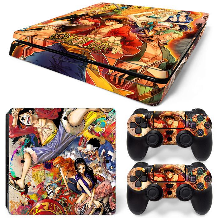 PS4 Slim Game Console Body Sticker Color Sticker One Piece | Shopee ...