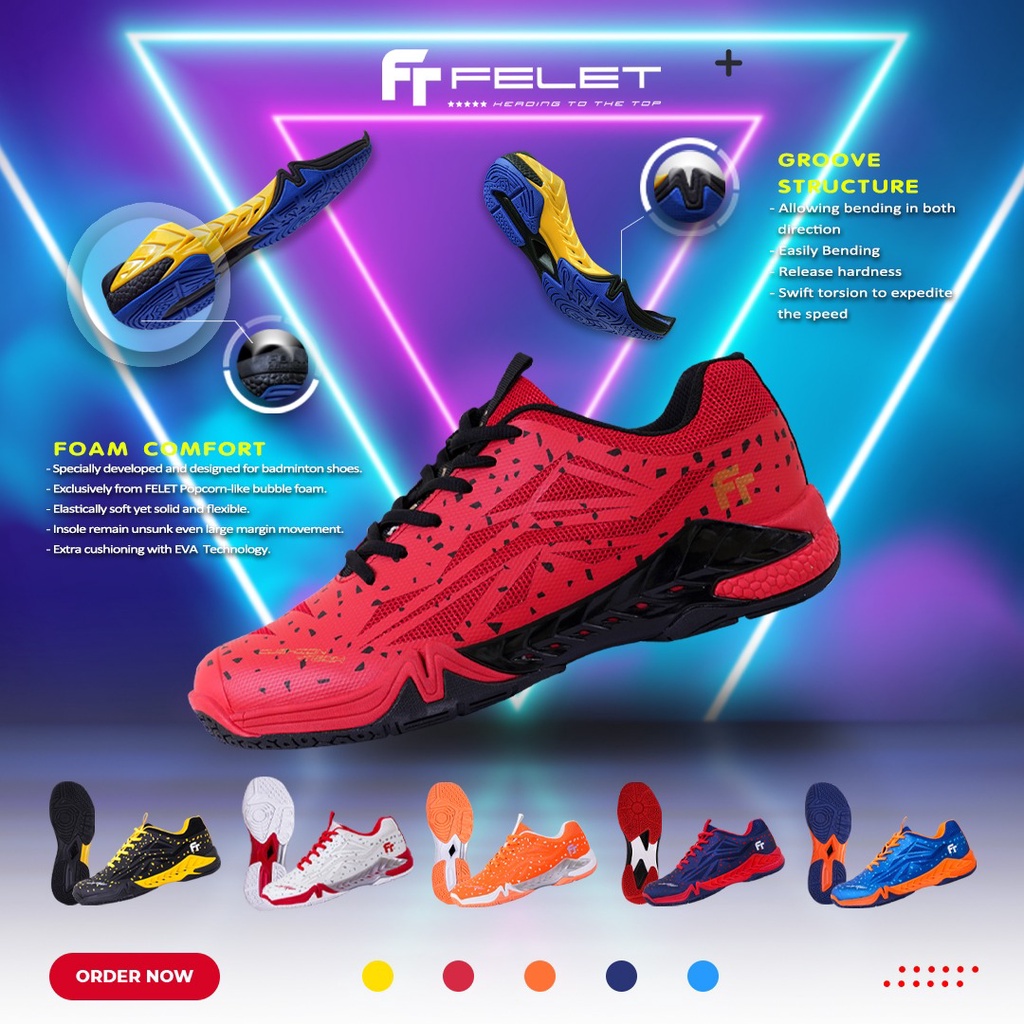 Felet Galaxy Boost Badminton Shoes Kasut Badminton 100% Ori By FLEET ...