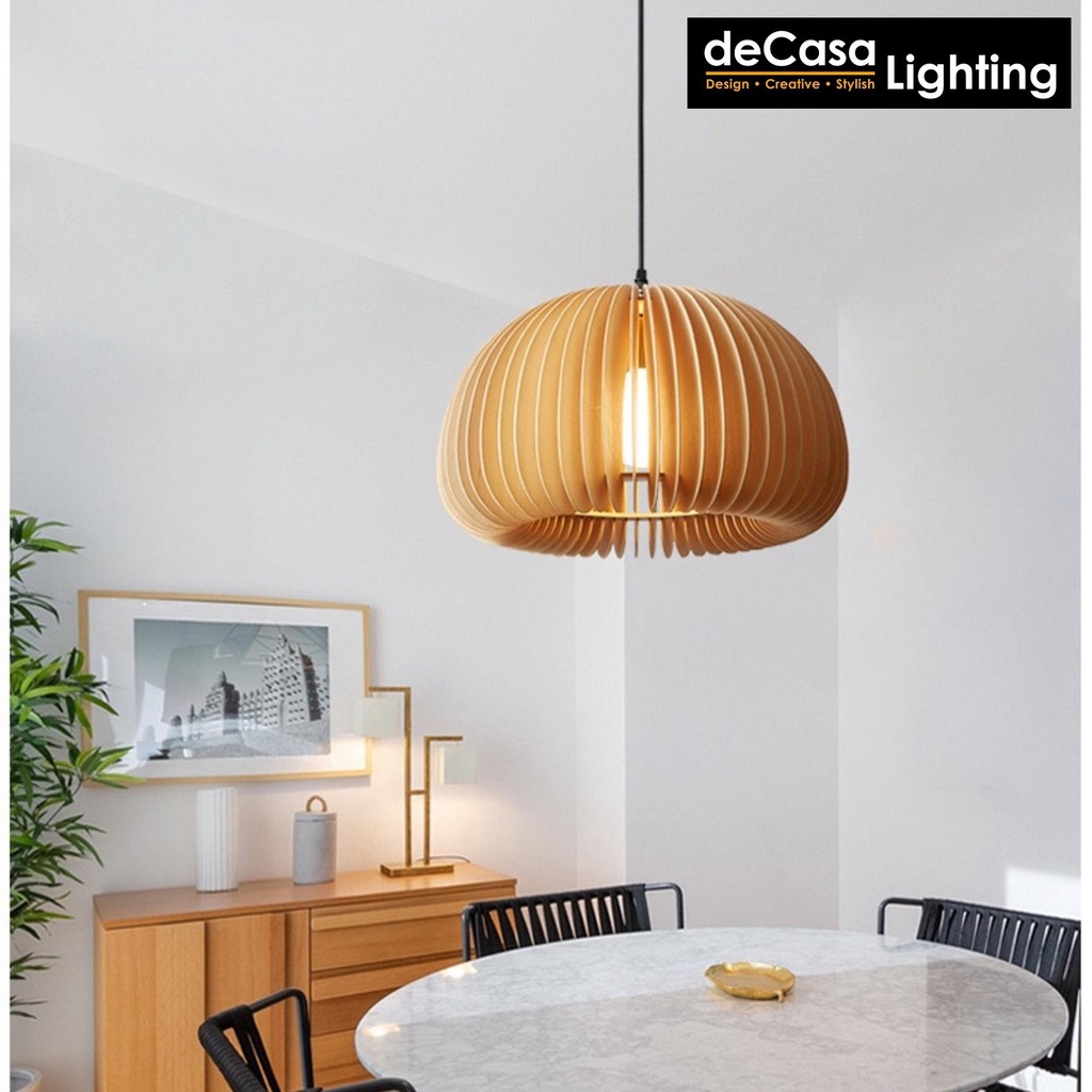 [D420MM] Decasa Lighting Muji Design Wood Pendant Light Indoor House ...