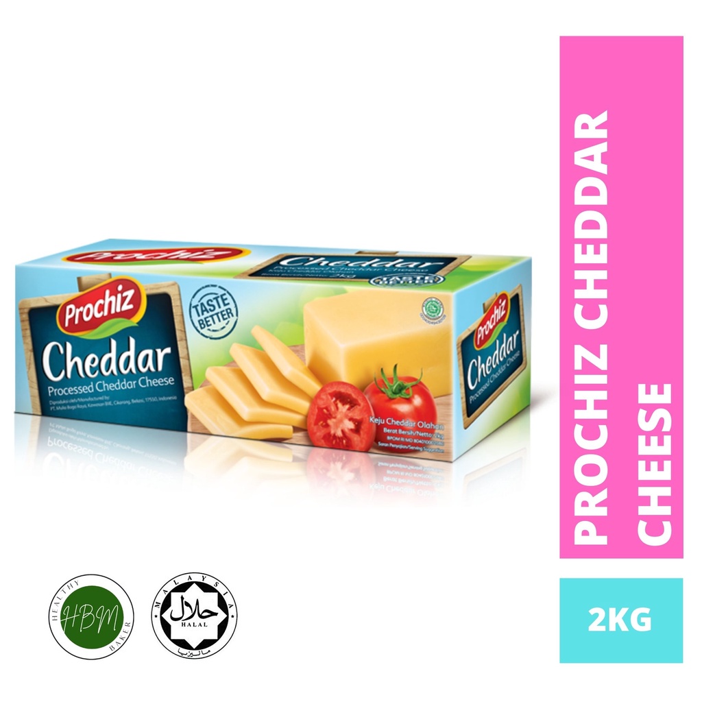 Prochiz Cheddar Cheese Block 2kg Shopee Malaysia