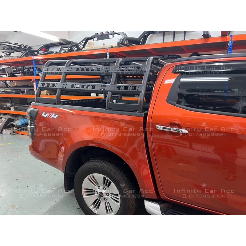 Isuzu D-max Dmax Bed Rack Frame Roll bar Bed Rack Camping Roof Top Tent ...