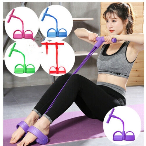 Fitness Gum 4 Tube Resistance Bands Latex Pedal Exerciser Sit-up Pull Rope  Expander Elastic Bands Yoga equipment Pilates Workout