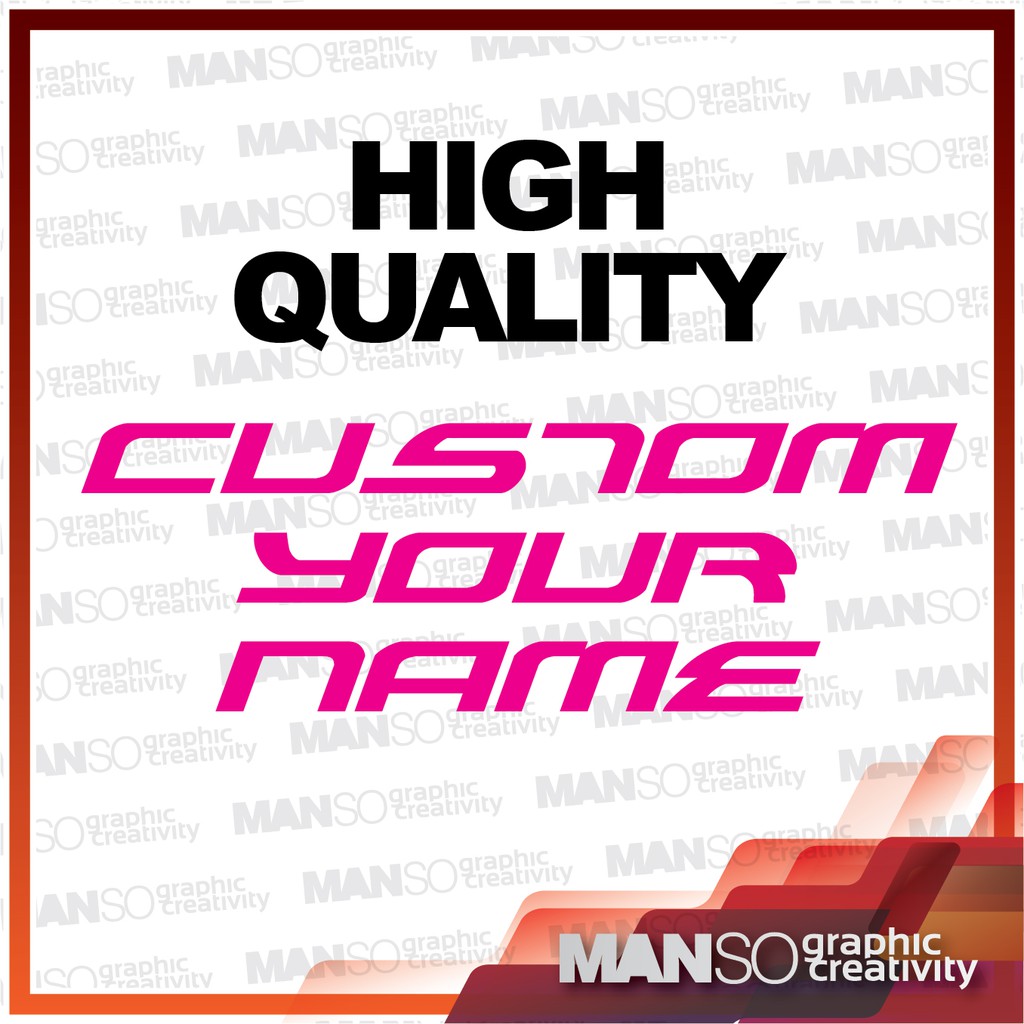 Custom Name Logo Sticker DIY Sticker Windscreen Decal Text Wording