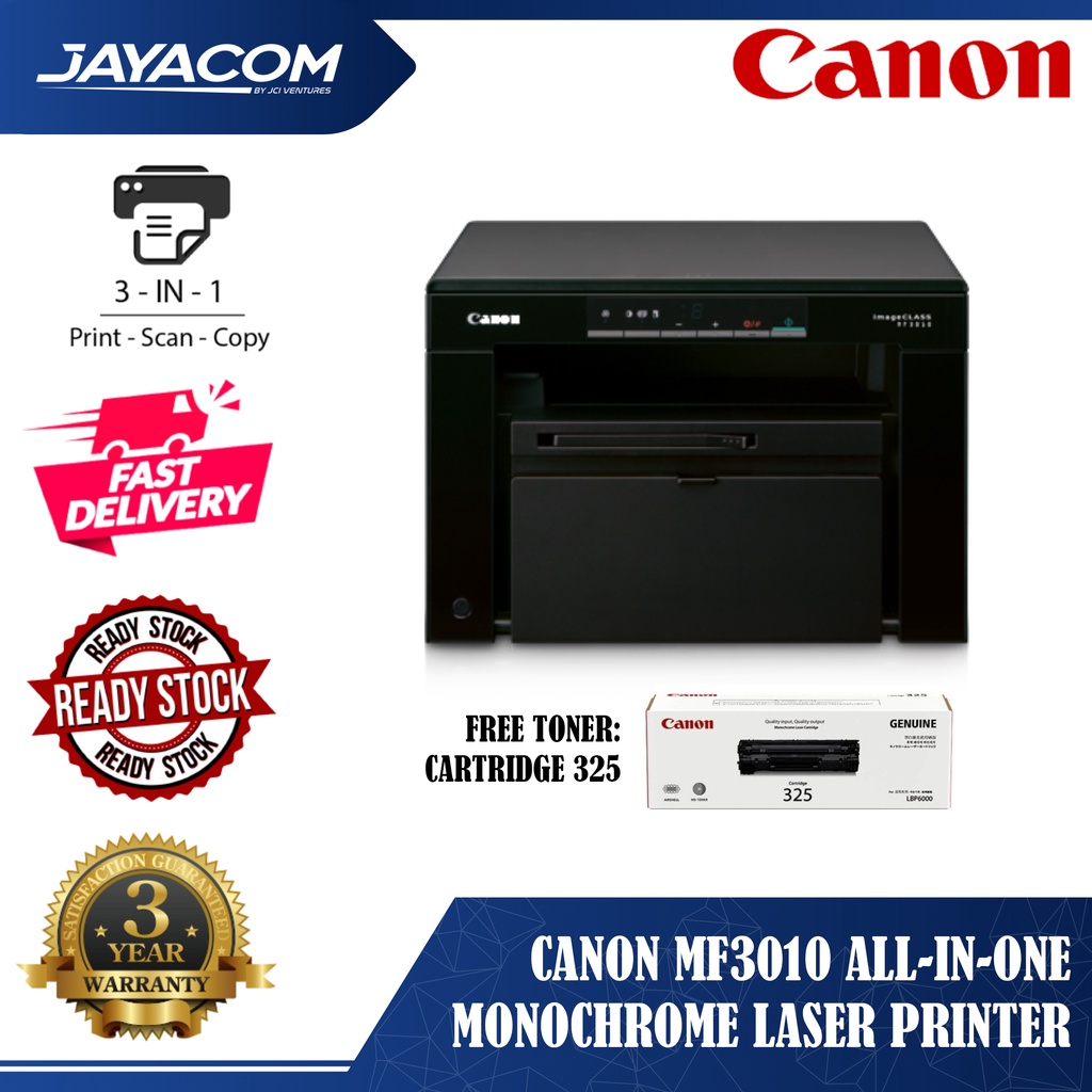 Canon Mf3010 Imageclass All In One Monochrome Laser Printer Home Office Use Printer Printscan 8518