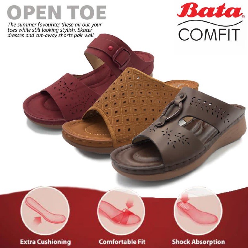Bata Ladies Fashion Soft Comfit Comfortable Sandals Kasut wanita Bata Comfit Ringan Lembut Selesa Bergaya Shopee Malaysia