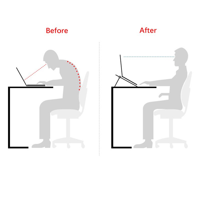 TheBags Modern Laptop Stand Study Work Stand With Adjustable Multi ...