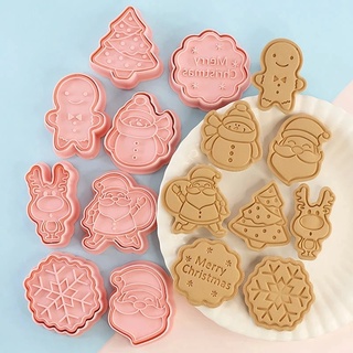 Gingerbread Mold Shortbread Bake DIY Pattern Carved Christmas Tree Wooden Cookie  Cutter Biscuit Mold Baking Tool NEW