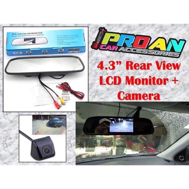 Rear View LCD Monitor + reverse Camera Infared | Shopee Malaysia