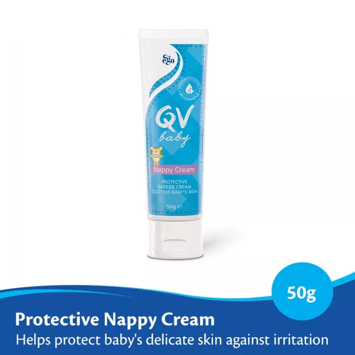 QV Baby Nappy Cream 50g Soft, Nongreasy Pro Vitamin B5 Gentle for Nappy Irritation