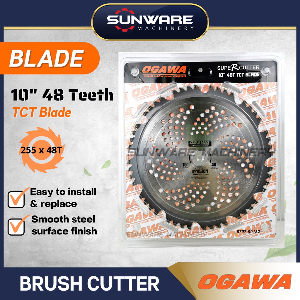 OGAWA 10" 48T Super Cutter Brush Cutter Metal Blade Mata Pisau Mesin Rumput Shopee Malaysia