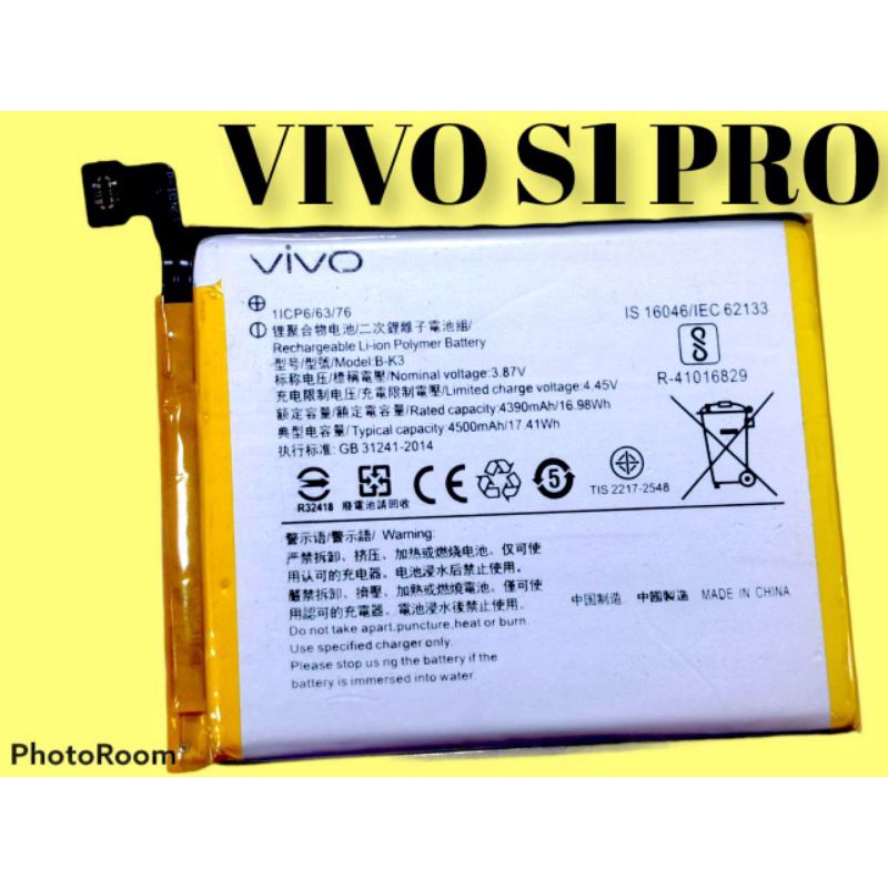 VIVO S1 PRO(B-K3)(4500mAh) Li-ion Battery Ready Stock | Shopee Malaysia