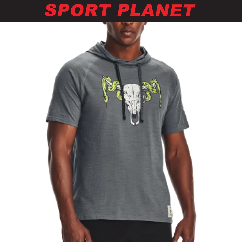 Under armour men's project rock hot sale charged cotton short sleeve hoodie