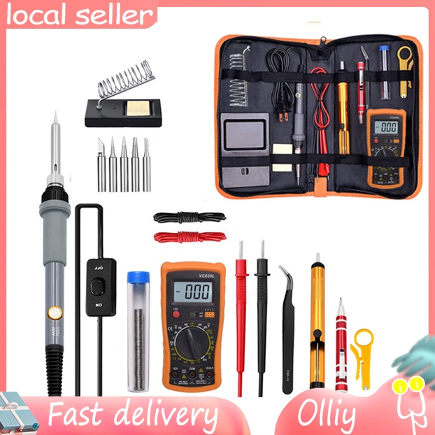 19-in-1 soldering iron set Portable soldering set 60W 220V Adjustable ...