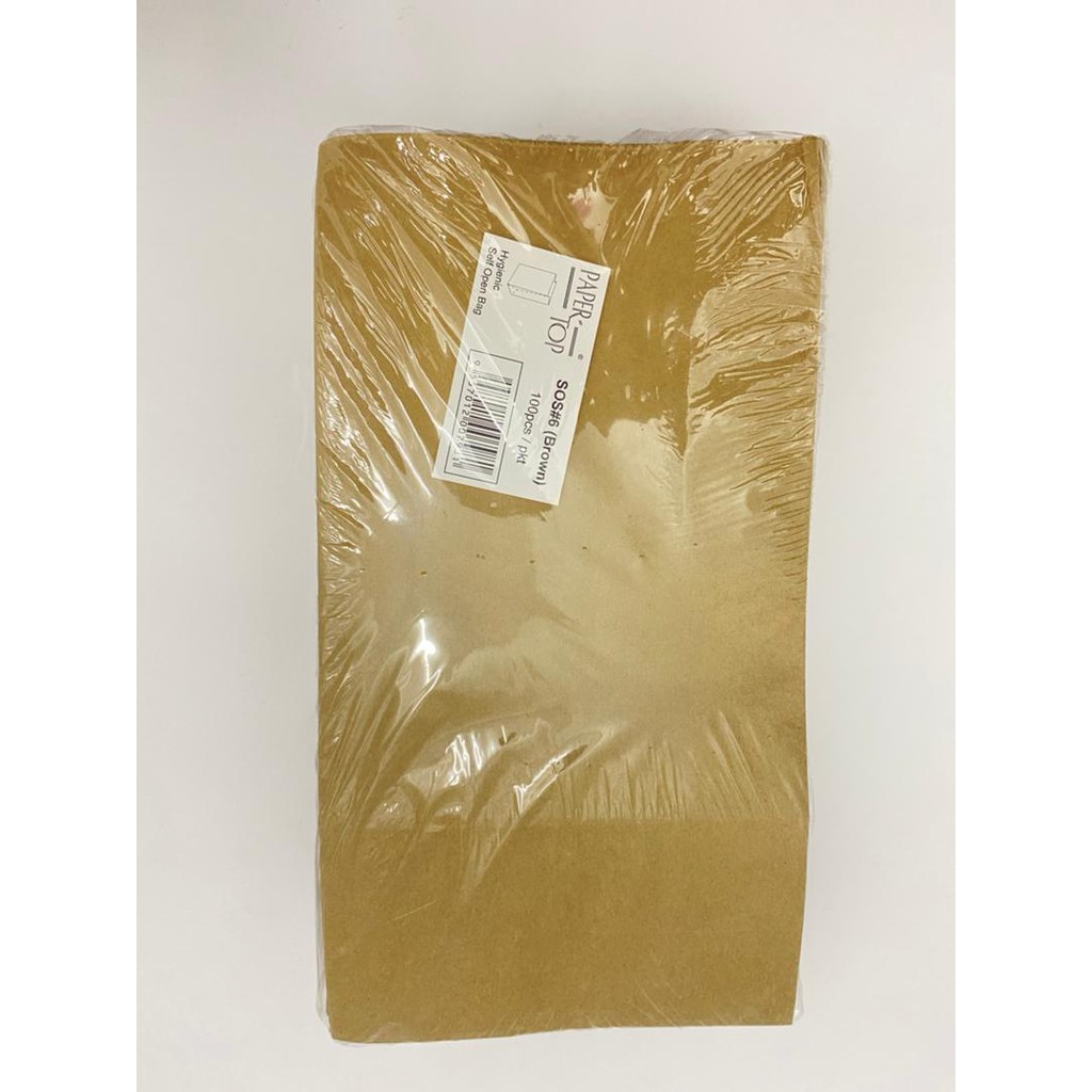 SOS BROWN PAPER BAG / FOOD TAKEAWAY WRAPPER / 5s BEG KERTAS MAKANAN ...