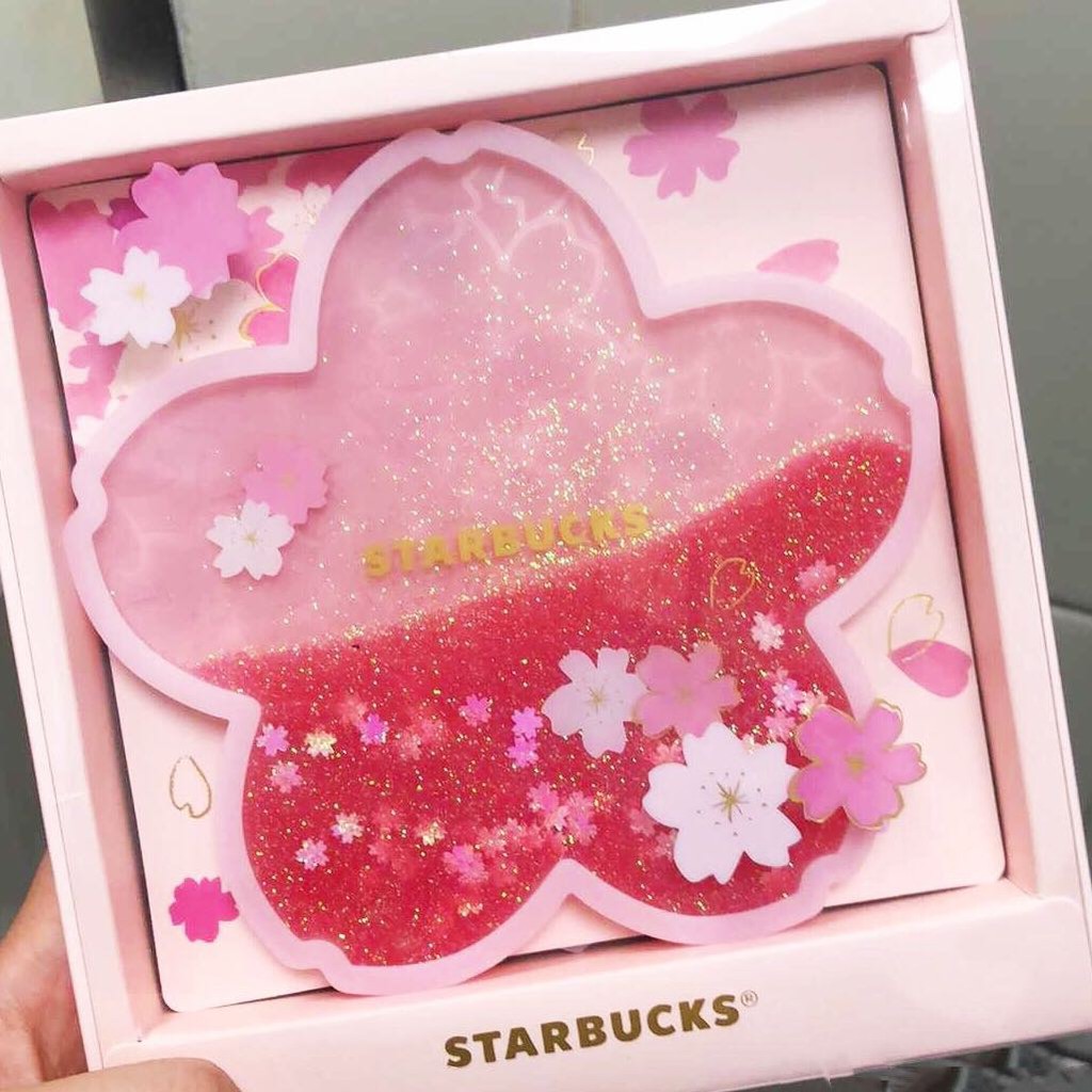 Starbucks Sakura Cherry Blossom Quicksand Mug Coaster