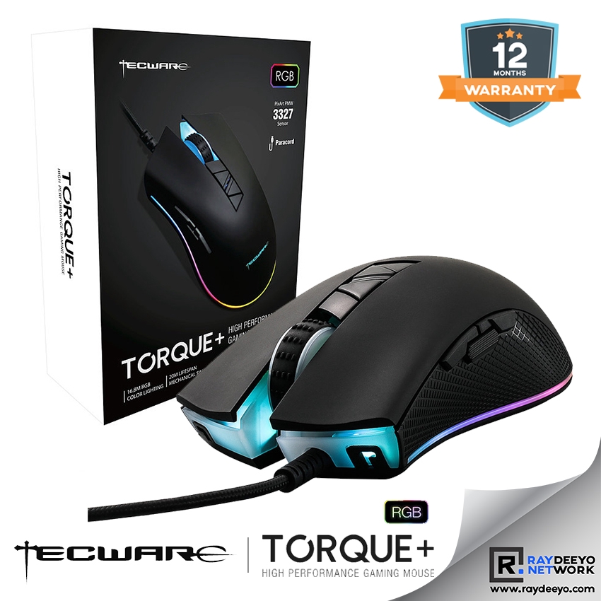 TECWARE TORQUE+ GAMING MOUSE (BLACK/WHITE) [New Enhanced Model ...