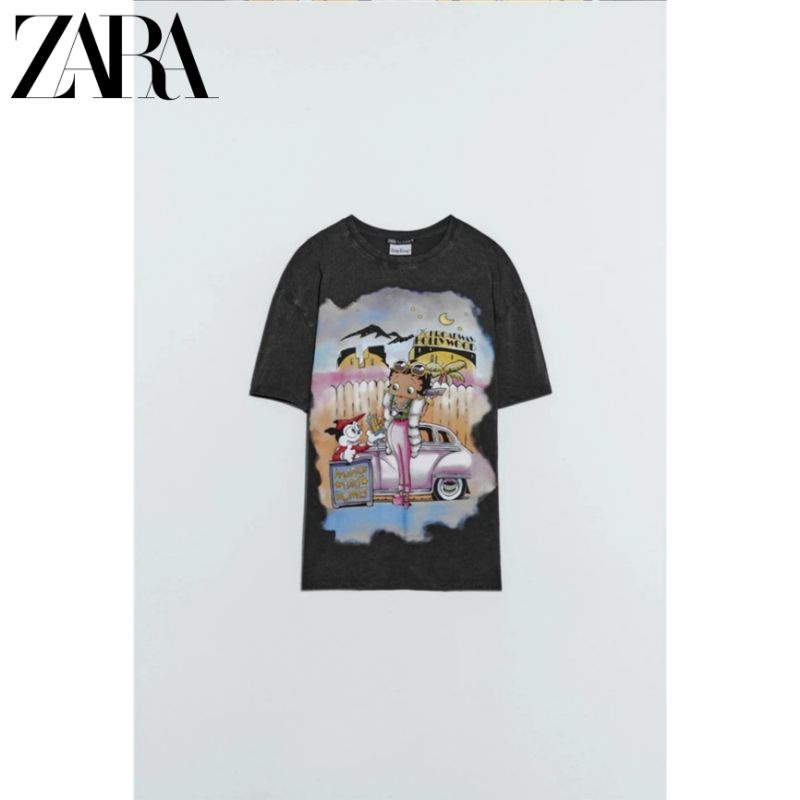 ZARA Betty boop t shirt Shopee Malaysia