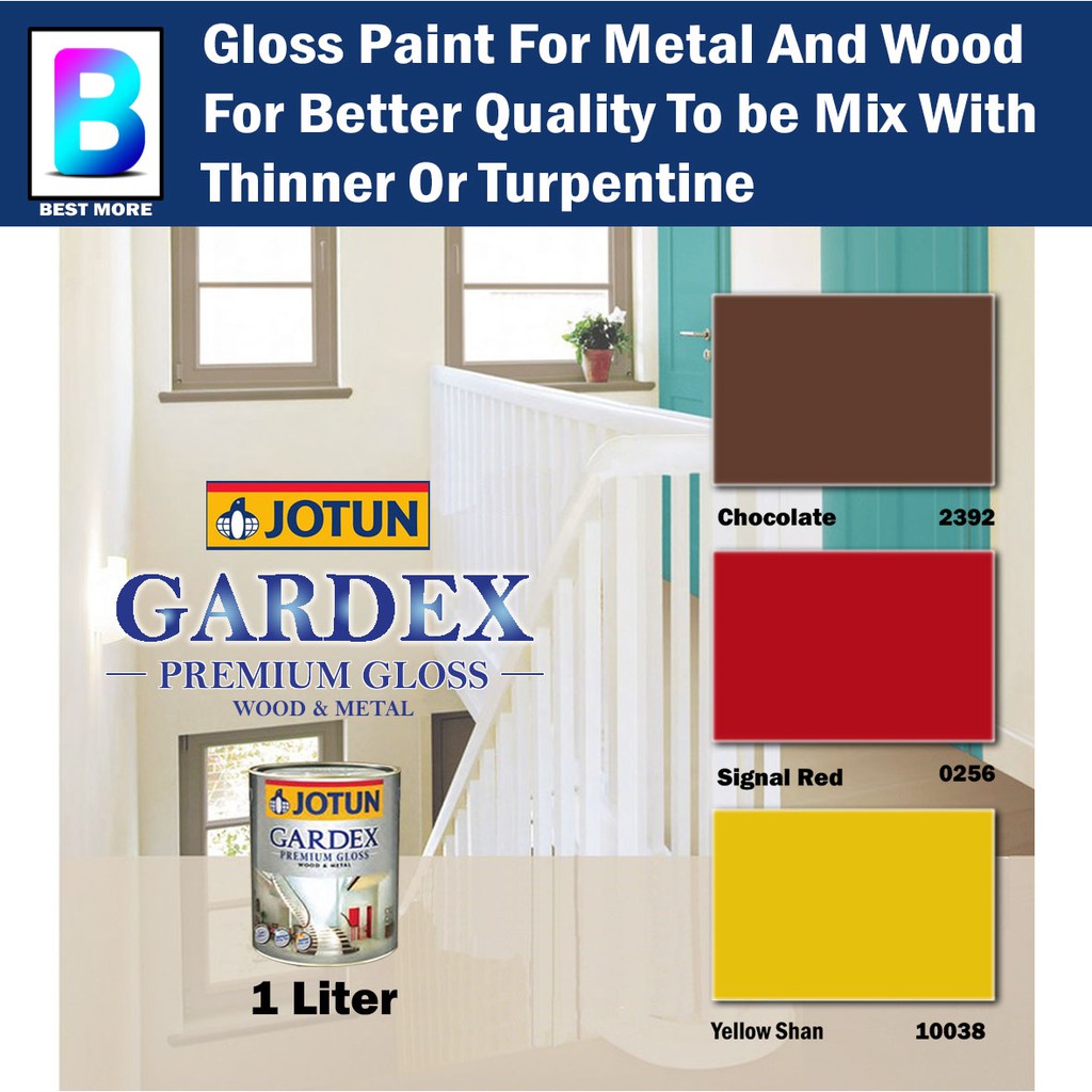 Jotun Paint Gardex Premium Gloss Wood and Metal 1 Liter Chocolate 2392 ...