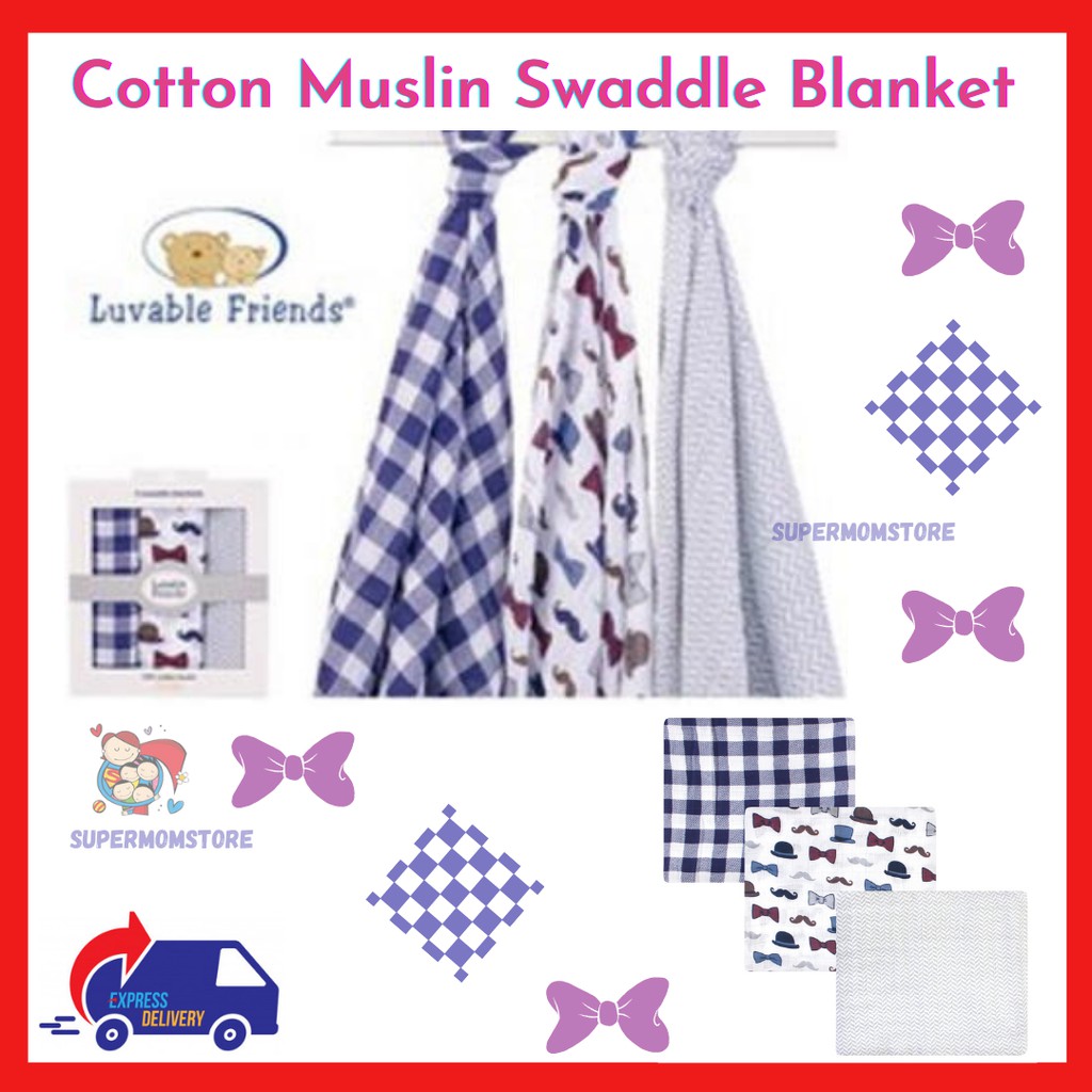 Luvable friends best sale swaddle blankets