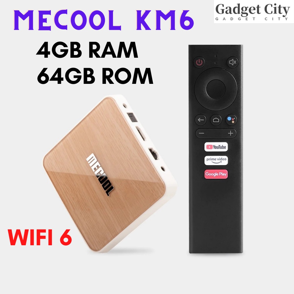 Mecool KM6 4GB RAM 64GB ROM 1000M LAN WiFi 6 Amlogic S905X4 Android 10 ...