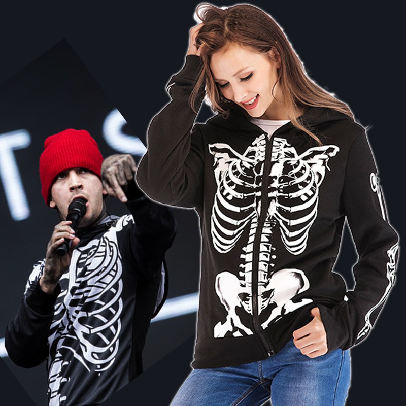 Twenty one pilots store skull hoodie