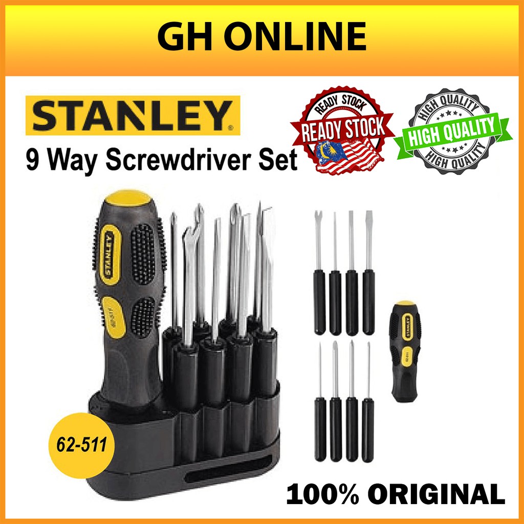 Stanley 9 store way screwdriver set